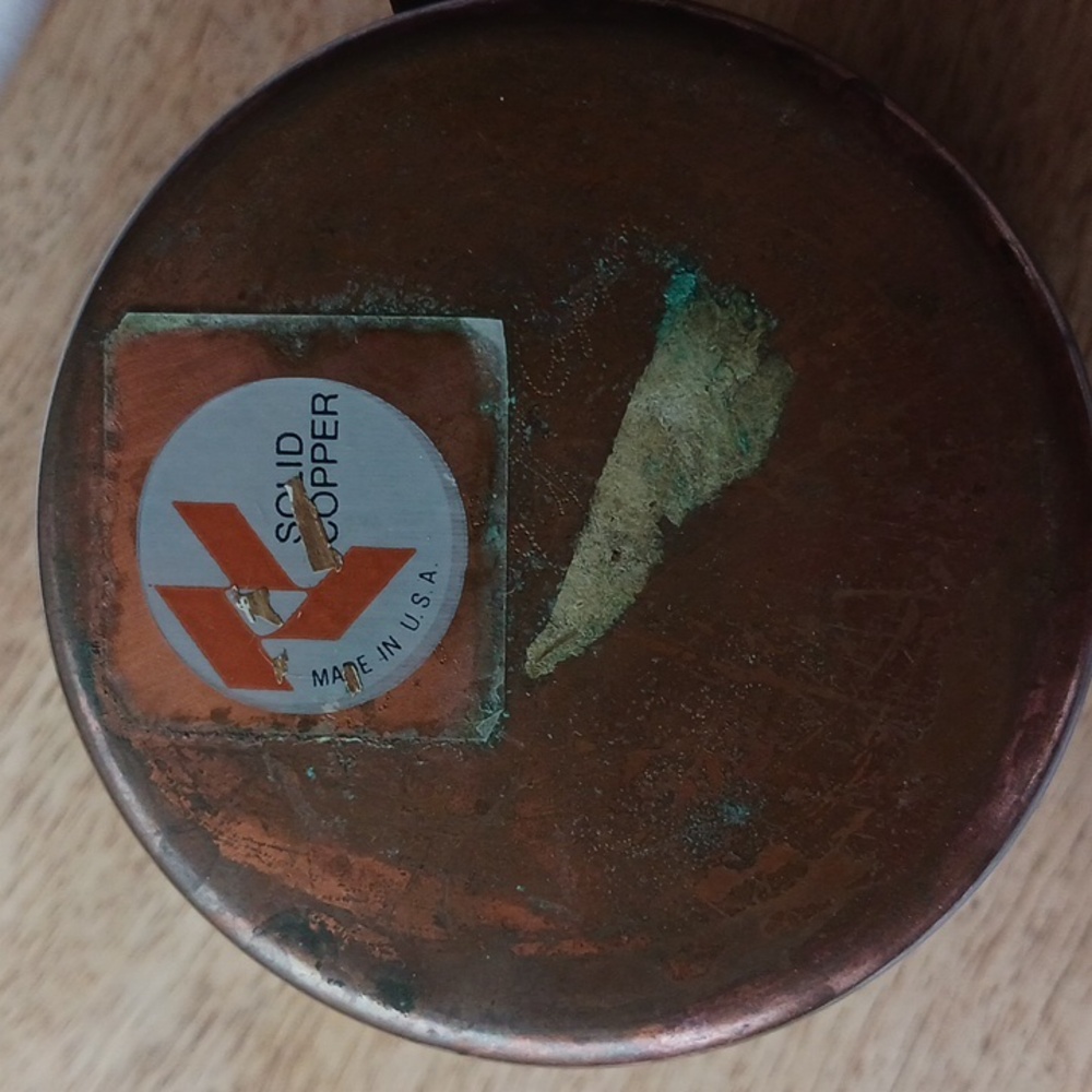 Copper Mug Vintage Gregorian Copper Made In U.S. Patinaed - Picture 2 of 9
